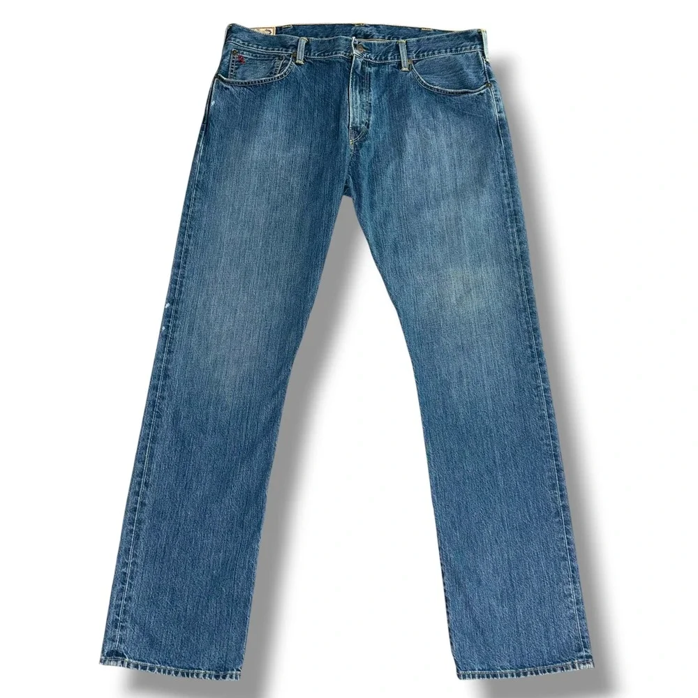 Polo Ralph Lauren Mens 38x34 Authentic Dungarees Straight Leg Jeans Blue‎ Denim